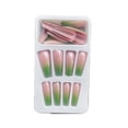 thumbnail image 4 of maskred 1 Set French Tip Press on Nails Gradient Extension Fingernails Tips Removable Fashion Wraps Full Cover DIY Manicure Kit Type 9 2g glue,24Pcs jelly 5Set, 4 of 6