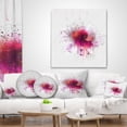 thumbnail image 4 of Designart Stylish Pink Watercolor Flower - Floral Throw Pillow - 12x20, 4 of 5