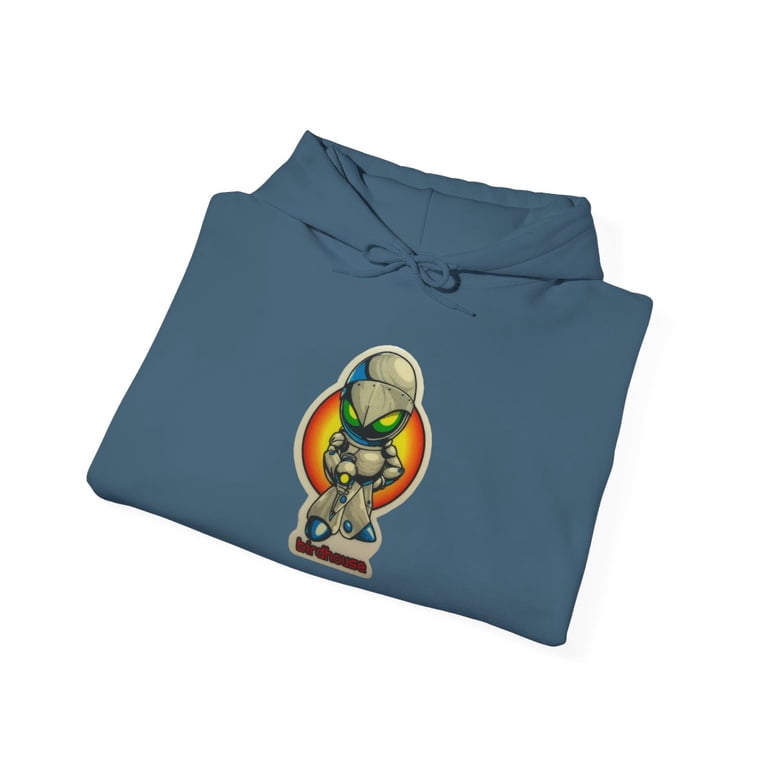 Birdhouse Robot Skateboarding Vintage Retro 90s Skate Hoodie