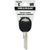 Hillman 87005 Axxess+ Brass Auto Key #9R, Rubberhead, Replacement Key, Nickel Finish