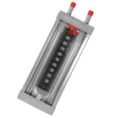 UEETEK U Gauge Manometer Stainless Steel Pressure Measurement Gas Pipeline Equipment 1Pcs