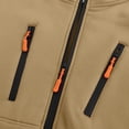 thumbnail image 4 of Handshe Men's Zip-Up Hoodie, Fleece-Lined Solid Color with Arm Pocket, Casual Long Sleeve for Daily Use, 4 of 8