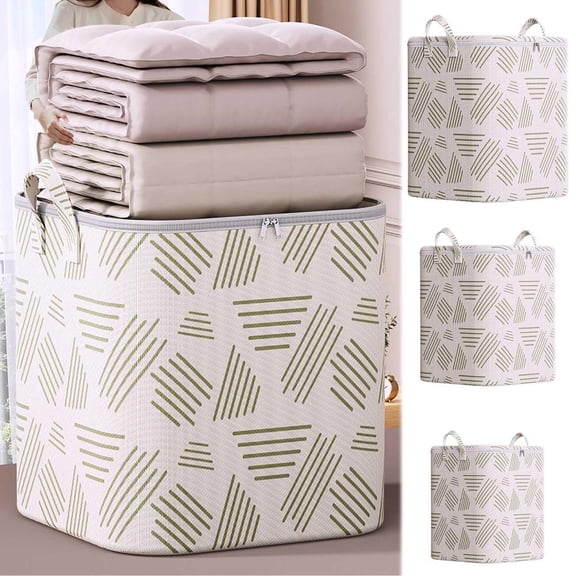 Outoloxit Large Capacity Waterproof Quilt Storage Bag with Double Zipper for Moving Packing Travel Home and Camping Organization