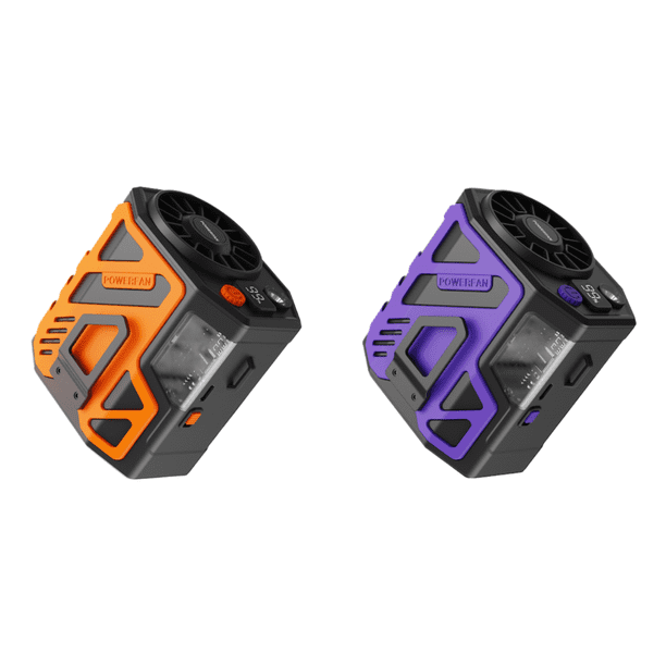 Ventilador de cintura portátil ventilador con clip de carga USB de 100 engranajes para viajes al aire libre (naranja)