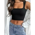 thumbnail image 5 of Biezeib Women Crop Tank Tops Solid Color Low Cut U Neck Sleeveless Shirt Summer Basic Vest Aesthetic Clothes for Streetwear, 5 of 6