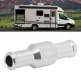 thumbnail image 1 of Valve 1 Way Nonreturn Check Valve Aluminium Alloy Silver for Water Oil Diesel Petrol Fuel Line, 1 of 7