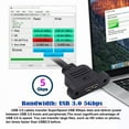 thumbnail image 4 of CY Type-A USB 3.0 Female to Micro 3.0 Type-B Female Screw Mount Type Extension Cable 5Gbps, 4 of 6