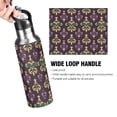 thumbnail image 4 of Yayeee 20oz Insulated Water Bottle Double Wall Stainless Steel with Flip Straw Lid, Gold and Purple Floral Pattern, 4 of 7