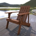 thumbnail image 2 of Irving Outdoor Patio Modern Acacia Wood Adirondack Chair, Dark Brown, 2 of 9
