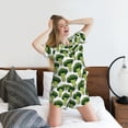 thumbnail image 5 of Haiem Cute Broccoli Pattern Pajama Set for Women 2 Piece Lounge Set Short Sleeve Tops and Shorts Soft Sleepwear-Medium, 5 of 7