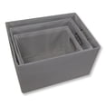 thumbnail image 3 of ITY International - Set of 3 Fabric Storage Baskets with Handles, Gray, 3 of 5