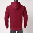 thumbnail image 6 of Caqnni Men's Novelty Solid Color Pullover Fleece Hoodie Long Sleeve Casual Sweatshirt with Pocket Pullover Mens Hoodie (S,Red), 6 of 6