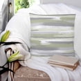 thumbnail image 3 of 18x18 Pillow Covers Set of 2, Sage Green Throw Pillow Covers Decorative Couch Cushion Case, Modern Abstract Grey Striped Art Microfiber Square Pillowcases for Bedroom Car Living Room, 3 of 7