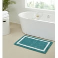 thumbnail image 3 of Better Trends Pegasus Polyester 17" x 24" Bath Mat Rug - Aqua, 3 of 6