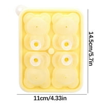 AJKSFHIU Silicone Mold Ice Tray,Bear Ice Molds,Ice Cube Trays Mold To Make Lovely 3D Diy Drink Ice Coffee Juice,Bear Silicone Candy Soap Candle Chocolate Mold for Holiday Christmas Party Gif