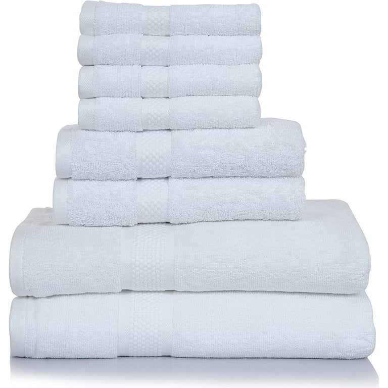 Tens Towels 8 Piece Towels Set, 2 Extra Large Bath Towels, 2 Hand