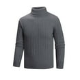 thumbnail image 2 of Abomasnow Men's Slim Fit Turtleneck Sweater Casual Long Sleeve Pullover Sweater Lightweight High Stretch Ribbed Sweater M-3XL, 2 of 6