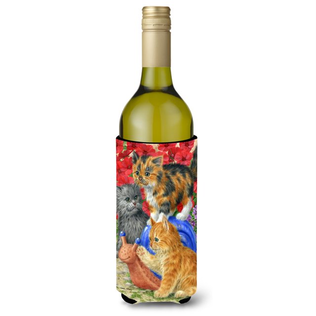 Botella de vino Koozie Hugger Caroline's Treasures Kittens 750 ml Multicolor ASA2118LITERK