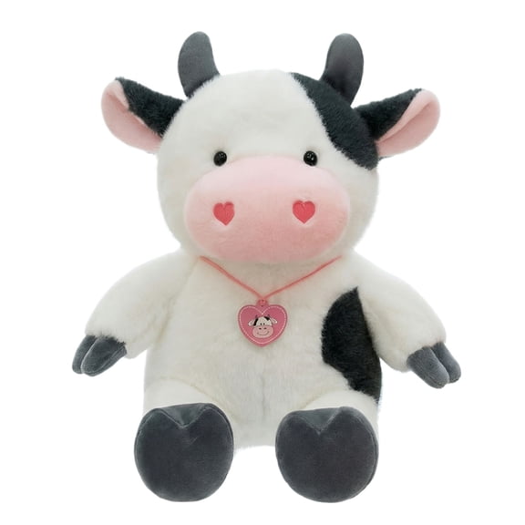 Cow Bedtime Stuffed Animals Toys Birthday Gifts Soft Fluffy Plushies Cute Lifelike Animal Doll Plushie Toys Comfort for Kids Friends Easter