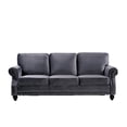 thumbnail image 3 of Uspridefurniture Feingold 85'' Velvet Rolled Arm Sofa - Gray, 3 of 5