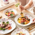 thumbnail image 6 of VEWEET 24-Piece Porcelain Dinnerware Set, Ivory White Dinner Set, Service for 6, 6 of 7