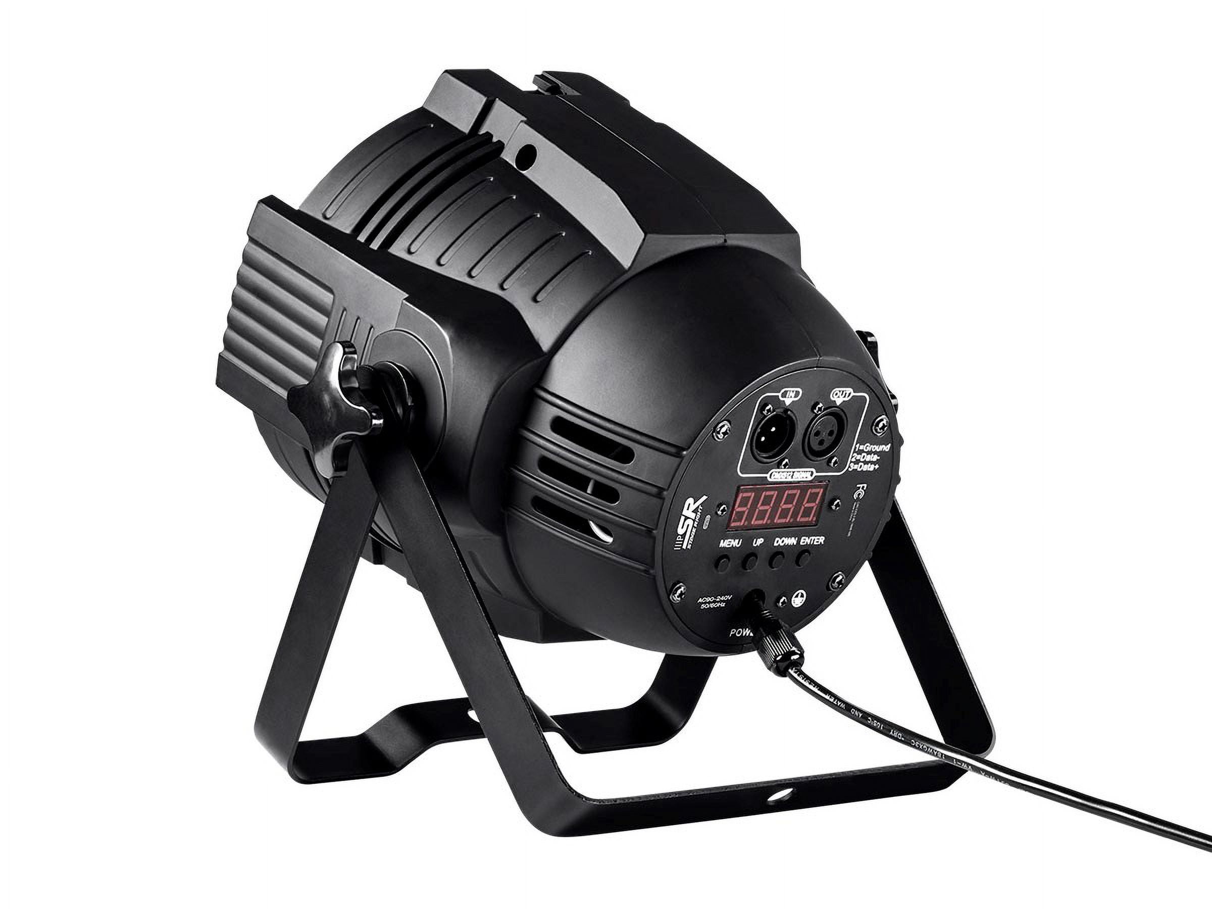 Monoprice Stage Wash PAR Stage Light (RGBWA-UV) | 18 Watt, x 18 LED, 6-channel and 10-channel DMX modes - Stage Right Series