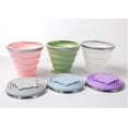 thumbnail image 6 of 3-in-1 Silicone Collapsible Cup - Portable Travel Mug with Leakproof Lid, Shatterproof Foldable Tumbler for Camping Hiking Outdoor,Green,1Pcs, 6 of 9