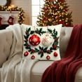 thumbnail image 6 of YIKA Santa Claus Christmas Tree Snowflake Elk pillow Christmas Pillow Covers 17.7x17.7 Inches Decorative Pillow Cases With Soft Fabric Hidden Zipper For Home Decor Cushion Throw Pillow A, 6 of 6