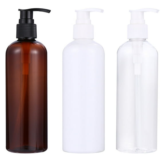 3 Pcs 300ml Empty Shampoo Bottle Body Wash Container with Pump for Home