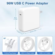 96W 70W USB-C to Mag 3 Charger for Mac Book Pro Air 16 15 14 13 Inch M4 M3 M2 M1 from 2025 2024 2023 2022 2021 as Original Quality with 6.6ft USBC to 3 Cable Compatible with All USB C Power Adapter