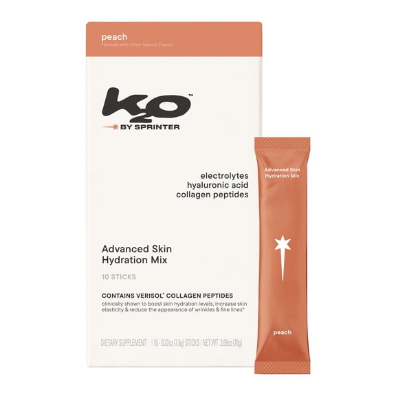 K2O by Kylie Jenner Advanced Skin Hydration Peach 10-Count Electrolyte Supplements
