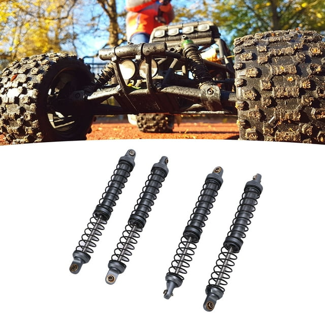 Amortisseur de Voiture Modèle, Amortisseur RC Haute Résistance 4 Pcs pour Terrain Polyvalent pour Jeu Course Or