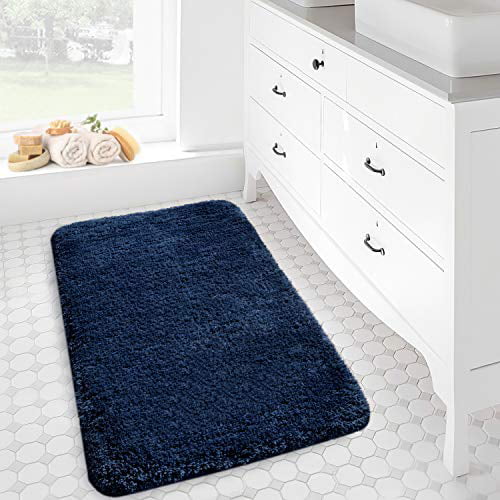 Beige Extra Soft and Absorbent Striped Shaggy Rugs Machine Wash Dry Shower 20x32 inch Non-Slip Chenille Shower Mat WELTRXE Bathroom Rug Mat Kitchen Bath Room Perfect Plush Carpet Mats for Tub