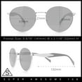 thumbnail image 4 of Mens Luxury Classic Round Metal Rim Hustler Fashion Sunglasses Gold Tortoise - Green, 4 of 8