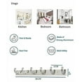 thumbnail image 3 of 6 Pin Stainless Steel Wall Hooks Hanger For Kitchen And Bathroom Decor, 3 of 5