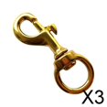 thumbnail image 1 of DYNWAVECA 3-6pack Solid Brass Swivel Snap Hook Clip Key Holder Key Chain 3 Pcs, 1 of 7