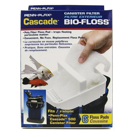 Cascade 500 Canister Filter - Cascade Canister Filter Bio-Floss Replacement Pads Cascade 500 Pads - 6 Pack