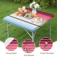 thumbnail image 4 of 36x36 Inch Square Tablecloth with Elastic Border, Bohemian Floral Print for Card Tables and Outdoor Entertainment, 4 of 6