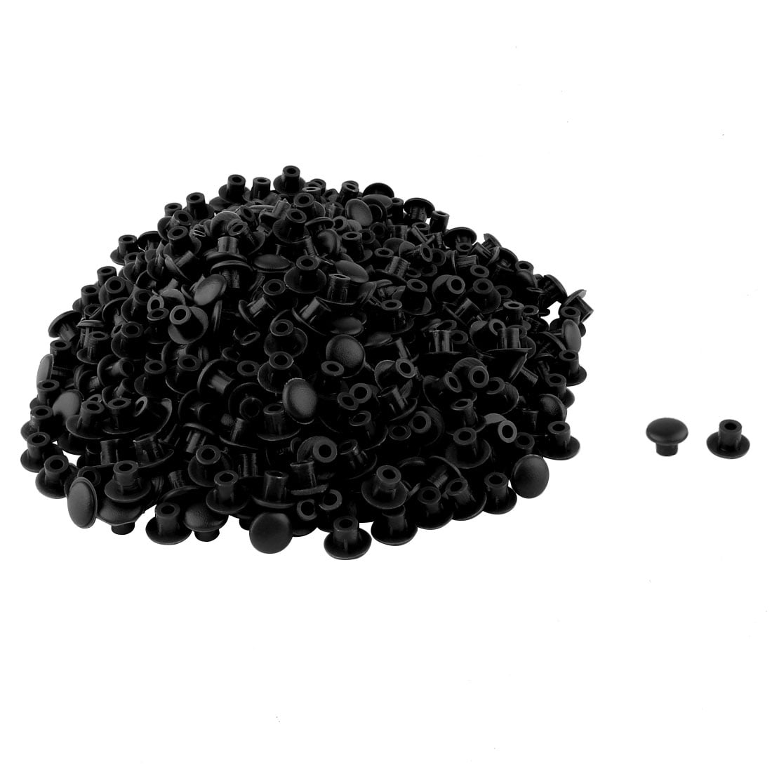 Plastic Round 8 x 6.5mm  Antislip Chair Foot Cover Table Furniture Leg Protector Balck 500 Pcs