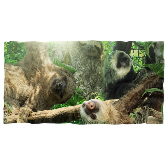 Sloth Club Beach Towel, 30"x60", Beach Towel