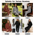 thumbnail image 6 of UVN Outfit Sets for Women Fall Winter Long Sleeve Tops And Long Pants Sweatsuits Casual 2 Piece Tracksuit Lounge Set, 6 of 7