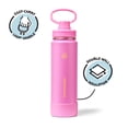 thumbnail image 3 of ThermoFlask 24 oz Double Wall Vacuum Insulated Stainless Steel Water Bottle with Chug Spout Lid, Shocking Pink, 3 of 5