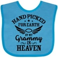 thumbnail image 3 of Inktastic Handpicked for Earth by My Grammy in Heaven with Angel Wings Boys or Girls Baby Bib, 3 of 4