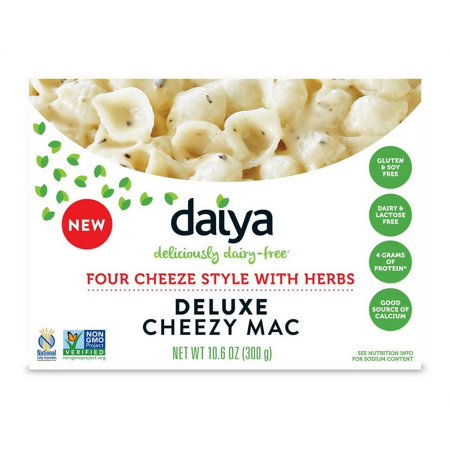 Daiya Dairy Free  Gluten Free  Soy Free  Plant-based Cheezy Mac Four Cheese with Herbs 10.6 ounce Pack of 8