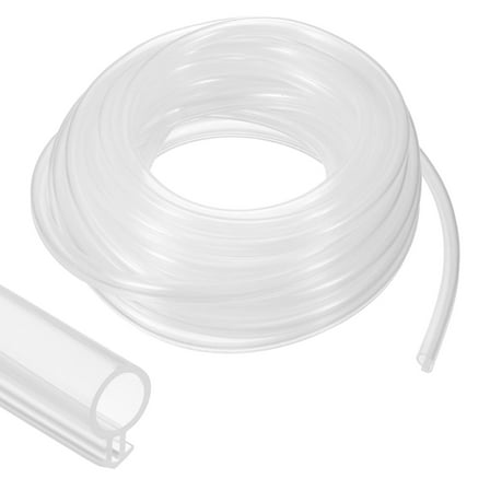 Window Weather Stripping Door Seal, 1/4" Wide Bulb Bubble Kerf Mount Silicone Rubber Weatherstrip Seal (10 m/33 ft, Clear)