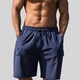 thumbnail image 2 of ibiyuan Mens Shorts Casual Sweatshorts Mens Chino Shorts Gym Shorts Elastic High Waisted Drawstring Mens Athletic Shorts Straight-Fit Golf Shorts Loose-Fit Beach Vacation Shorts with Pockets, 2 of 4