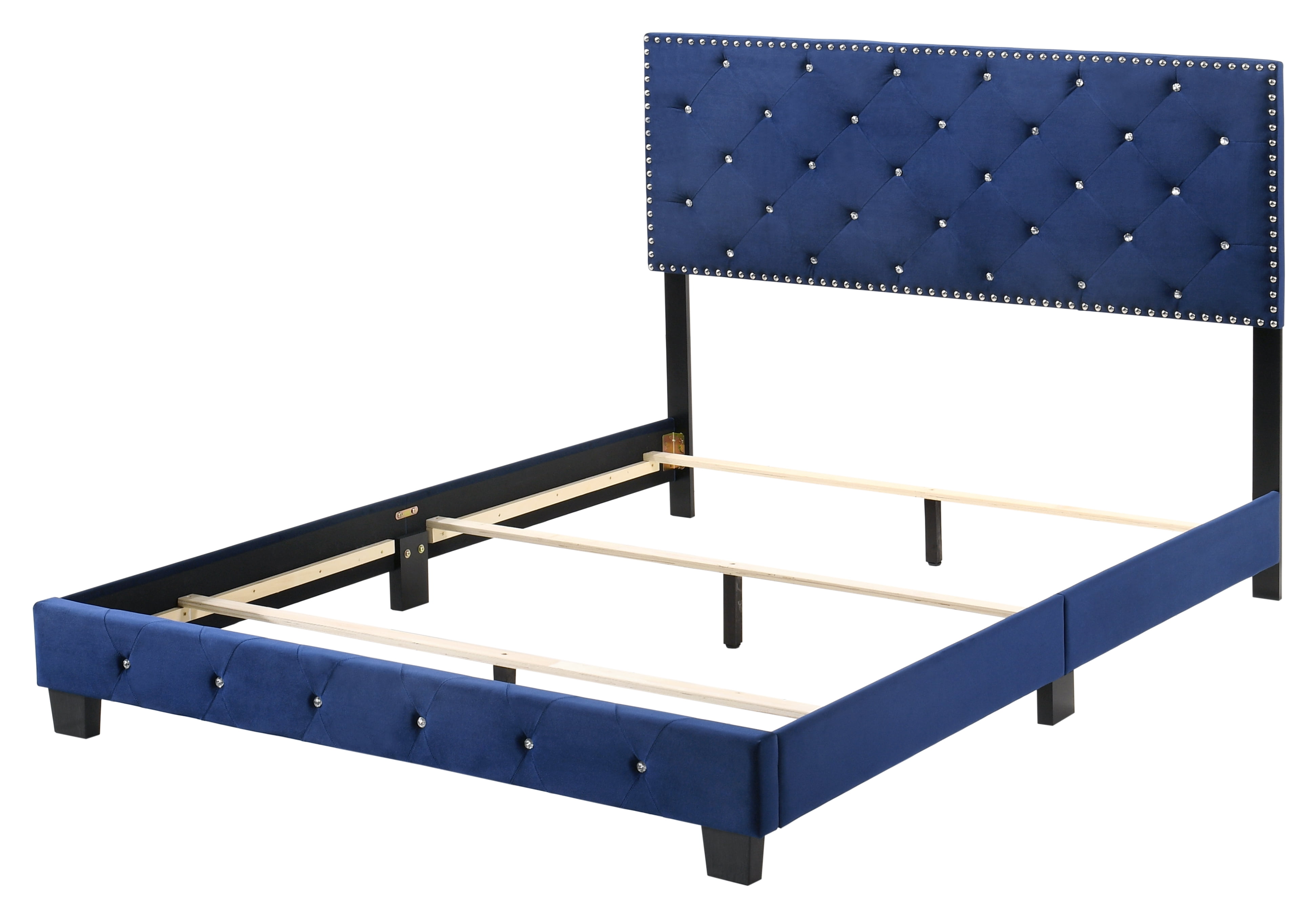 Glory Furniture Suffolk Full Bed in Navy Blue Color