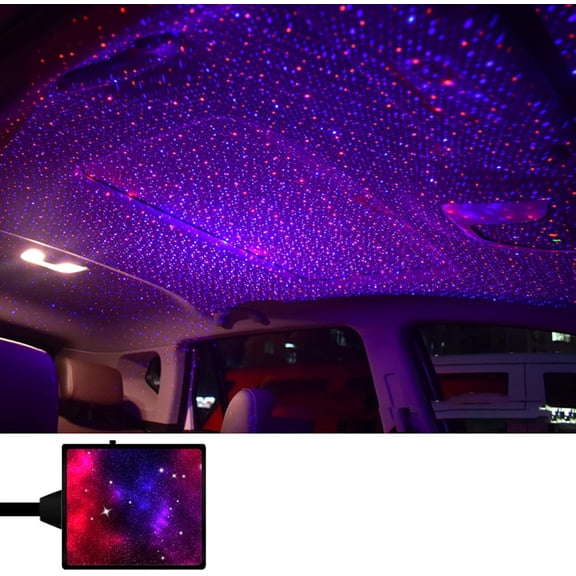 USB Star Projector Night Light, Romantic LED Light for Car, Home Decor, Party Ceiling, Plug and Play, 1 Piece
