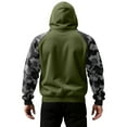 thumbnail image 5 of Men'S Hoodies Camo Sweatshirts Fashion Fall winter Hoodies Pullover Drawstring Winter Long Sleeve Shirt With Kangaroo Pocke Green 2XL, 5 of 5