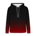 thumbnail image 4 of Tauxra Hooded Sweatshirt Men, Long Sleeve Flannel Shirt with Pocket and Drawstring, Men's Printed Hooded Sweatshirt, 4 of 5